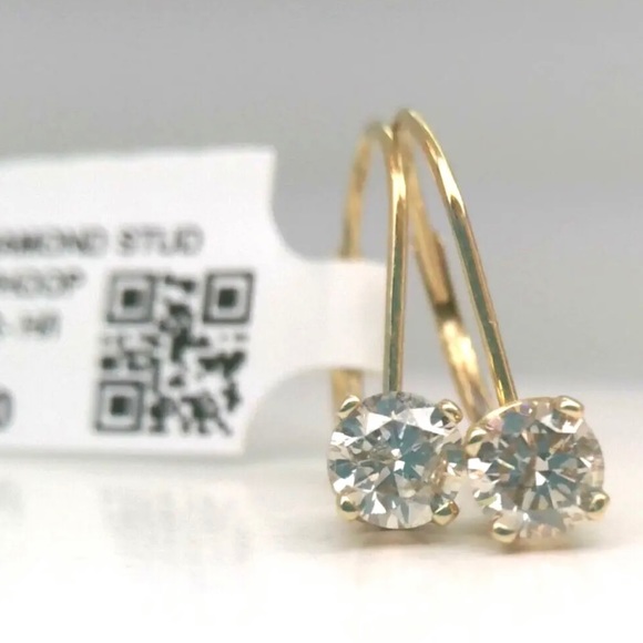 DIAMOND EARRINGS NATURAL DIAMOND BRAND NEW - Picture 5 of 14